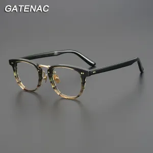 Gatenac Unisex Full Rim Square Acetate Eyeglasses Gxyj938