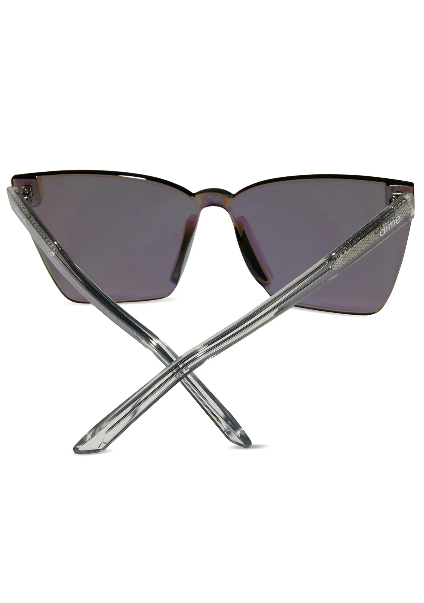 Glendale Sunglasses in Crystal Clear Cyan Mirror