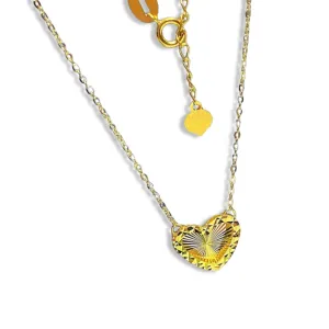 #GOLD2024 | 18K Golden Heart Centered Necklace 18”