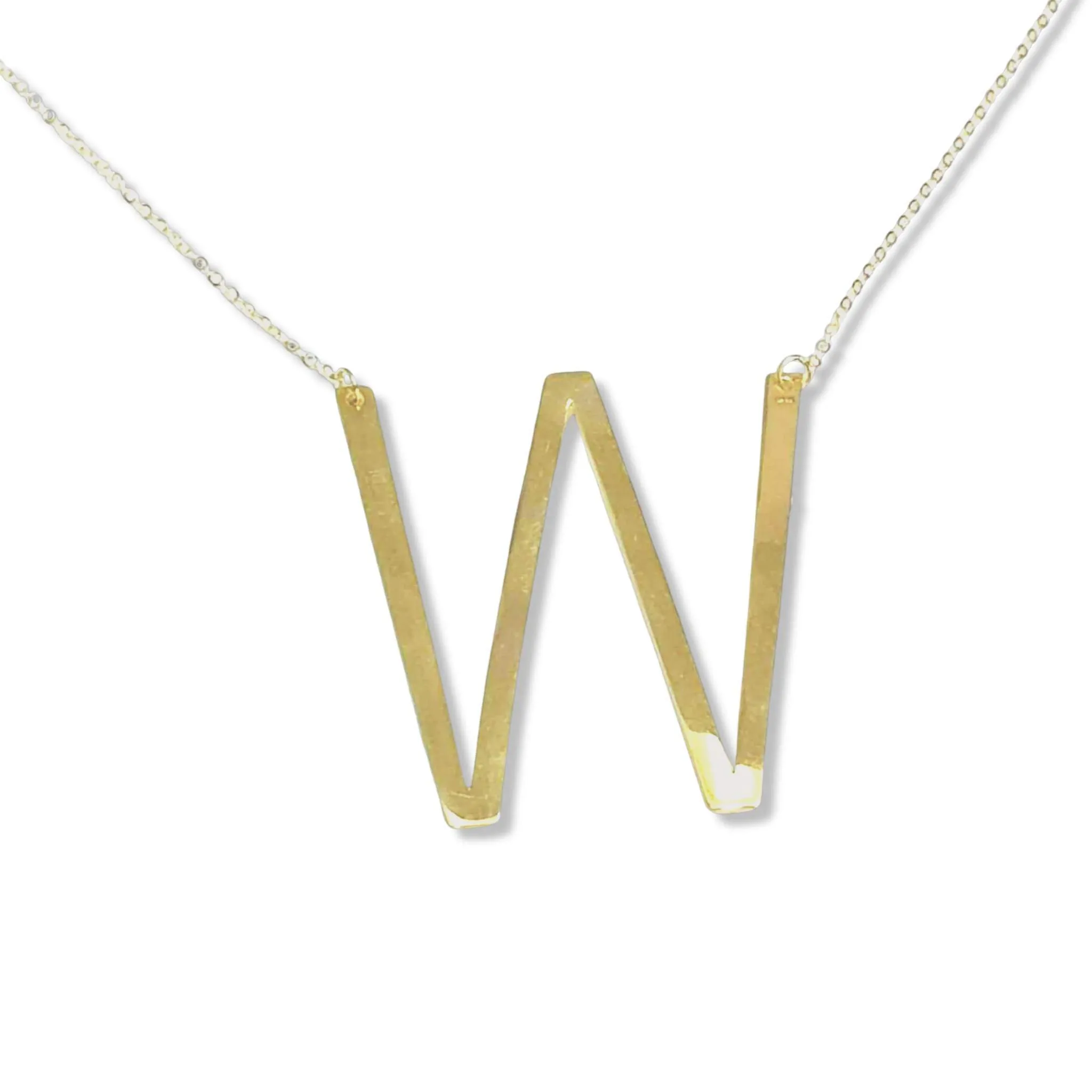 #GOLD2024 | 18K Large Golden Alphabet Letter Necklace 18kt 20”