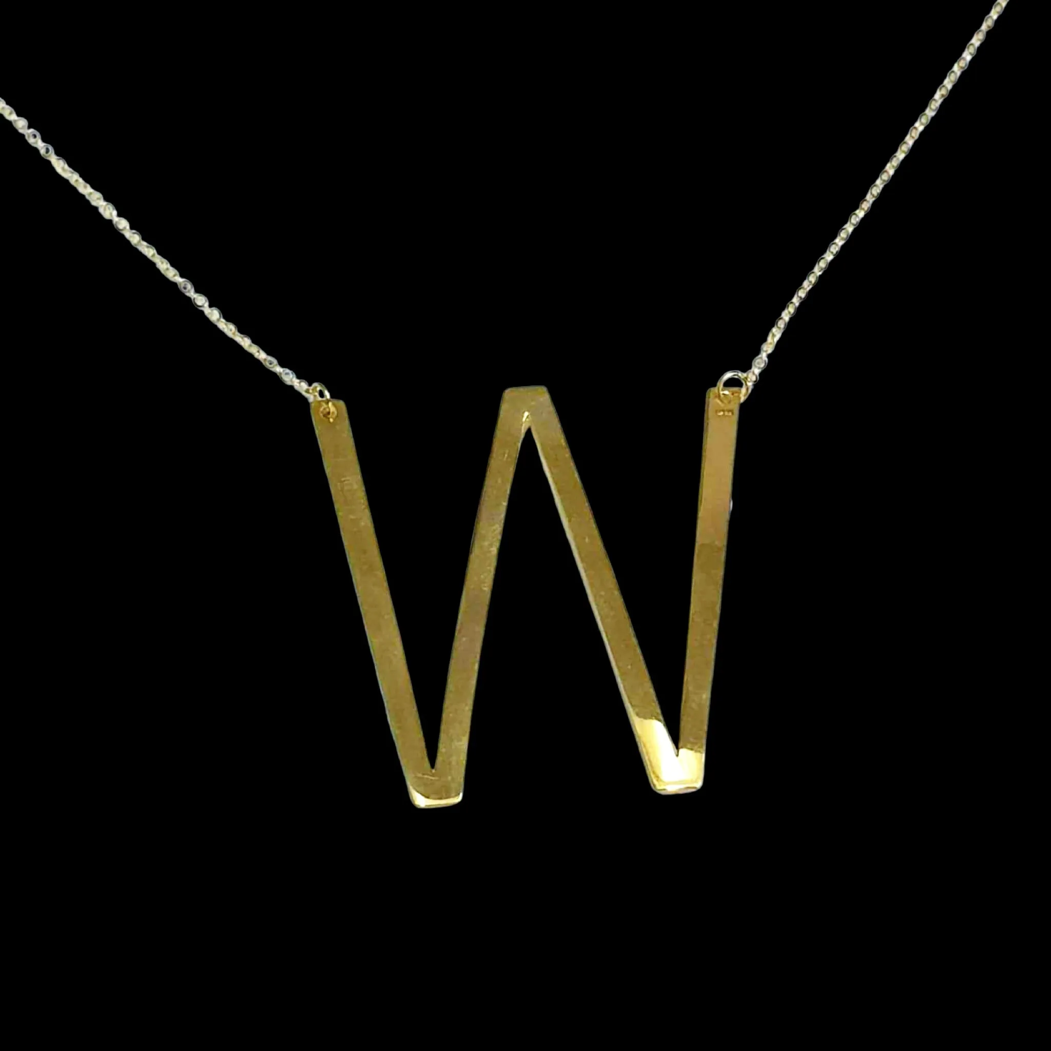 #GOLD2024 | 18K Large Golden Alphabet Letter Necklace 18kt 20”