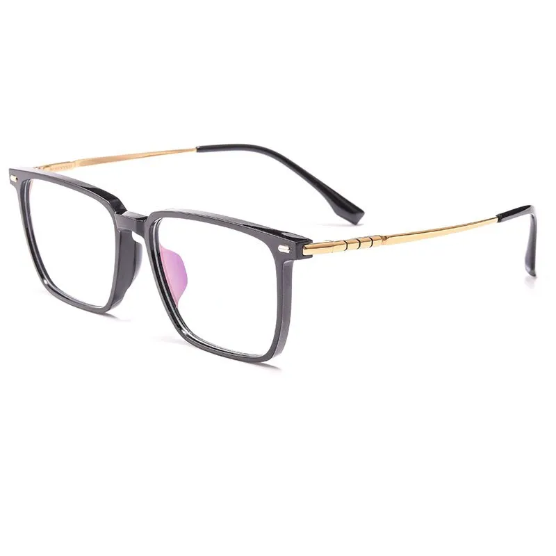 Hotochki Men's Full Rim Square Titanium Alloy Frame Eyeglasses Bv85001