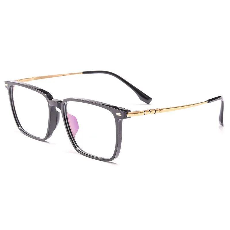 Hotochki Men's Full Rim Square Titanium Alloy Frame Eyeglasses Bv85001