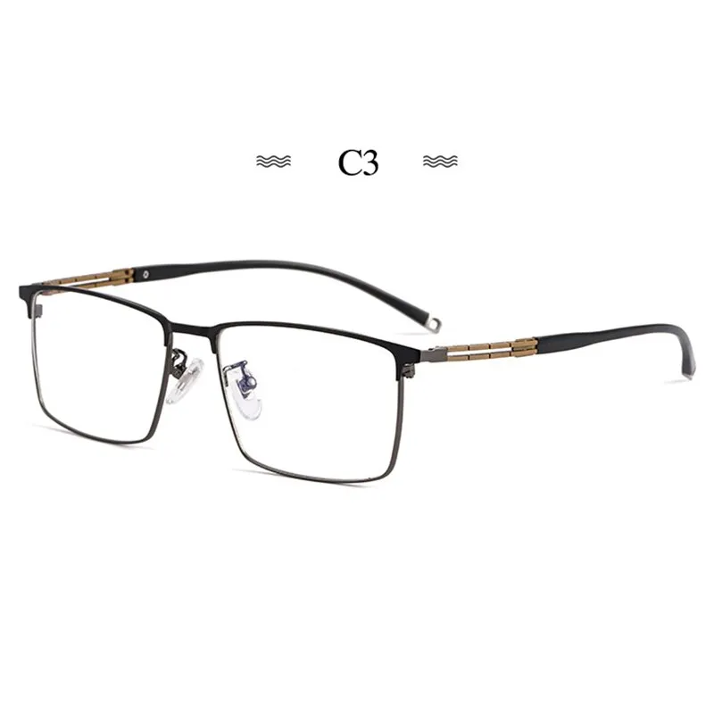 Hotochki Men's Full Rim Square Tr 90 Titanium Frame Eyeglasses T8607t