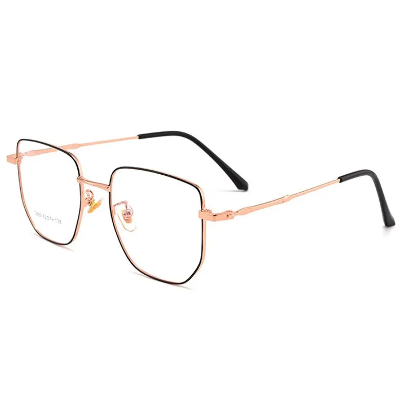 Hotony Unisex Full Rim Square Alloy Frame Spring Hinge Eyeglasses D882