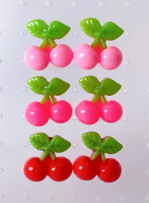 Instant Shipping! Cherry Earrings (3 Colors)