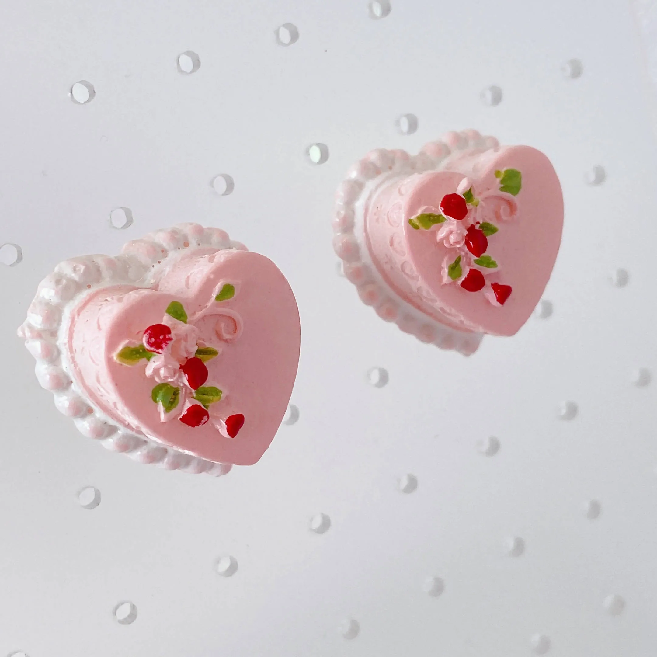 Instant Shipping! Heart Cake Earrings