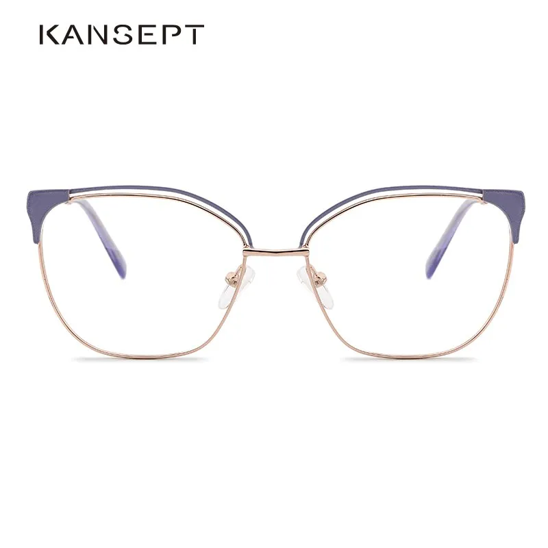 Kansept Women's Full Rim Cat Eye Stainless Steel Frame Eyeglasses Mg3532