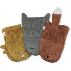 KONGES SLØJD - Washcloths (pack of three) - Grey