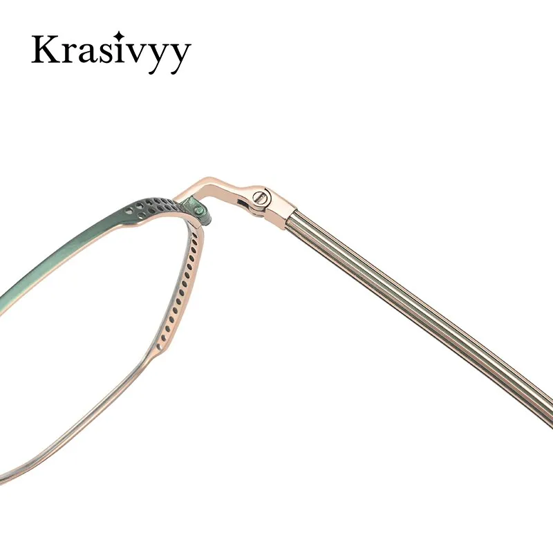 Krasivyy Women's Full Rim Polygon Titanium Eyeglasses Kr16024