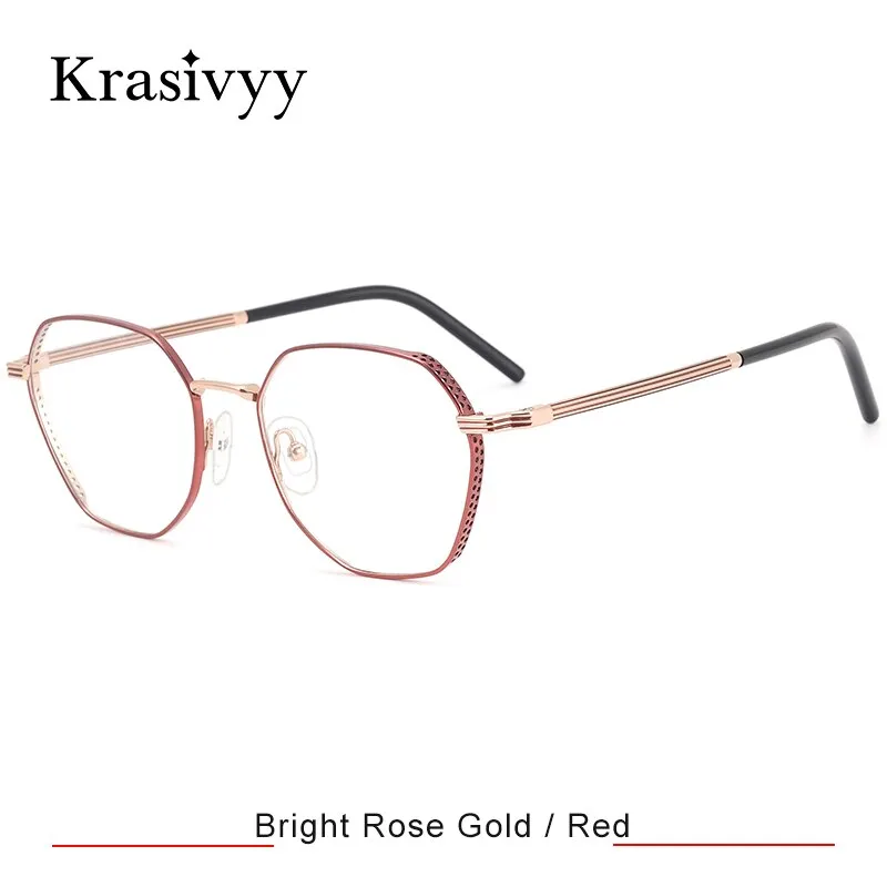 Krasivyy Women's Full Rim Polygon Titanium Eyeglasses Kr16024