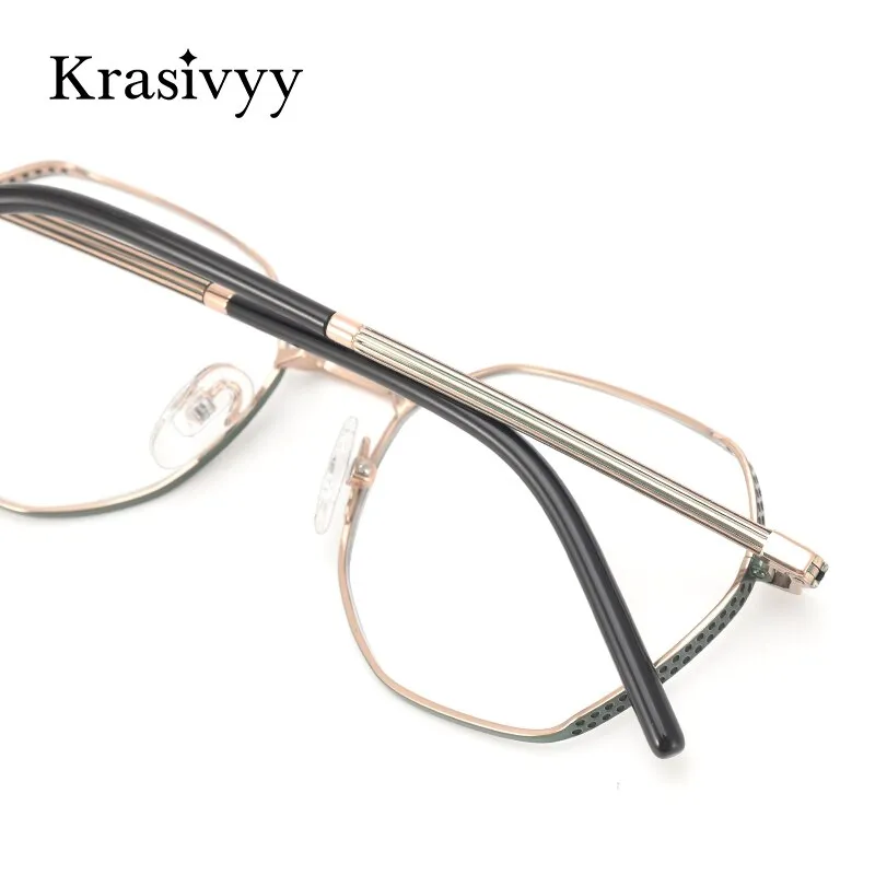 Krasivyy Women's Full Rim Polygon Titanium Eyeglasses Kr16024