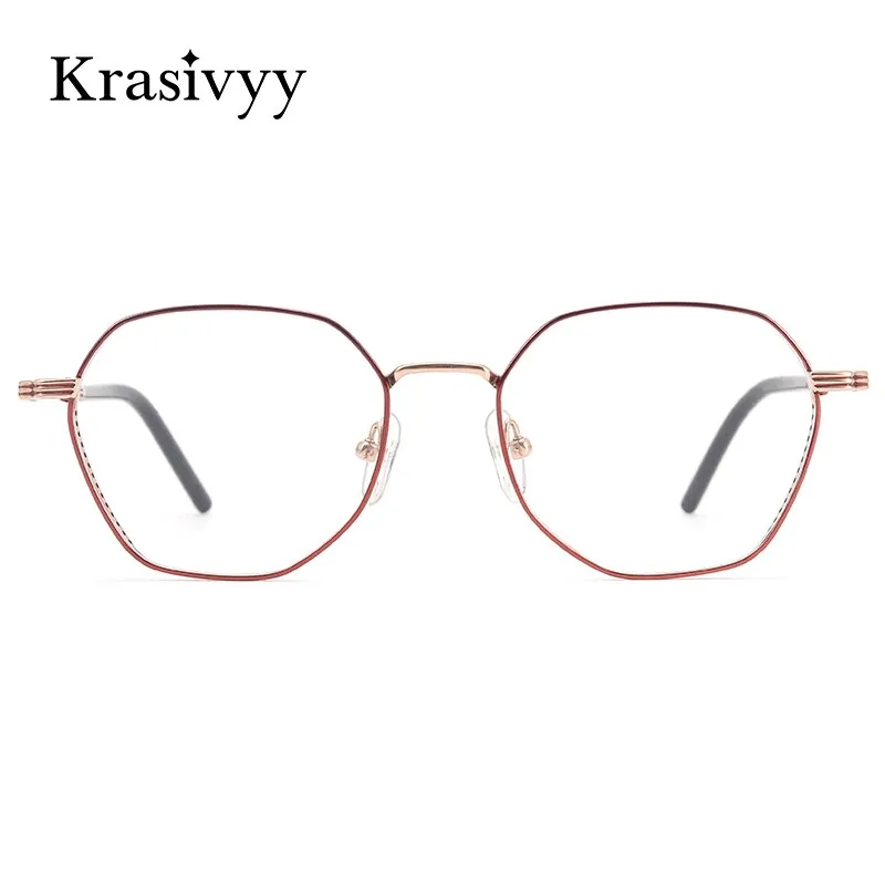 Krasivyy Women's Full Rim Polygon Titanium Eyeglasses Kr16024