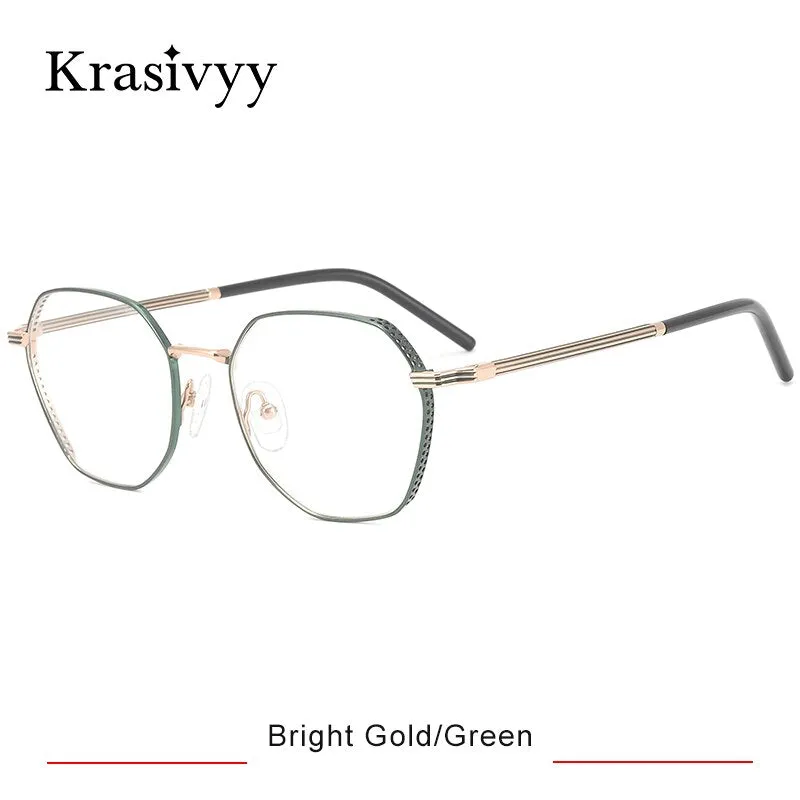 Krasivyy Women's Full Rim Polygon Titanium Eyeglasses Kr16024