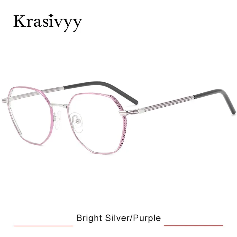 Krasivyy Women's Full Rim Polygon Titanium Eyeglasses Kr16024