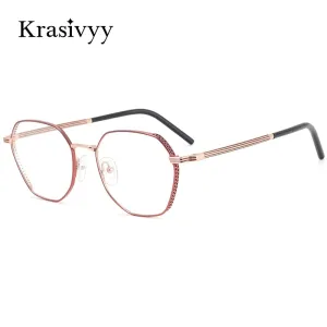 Krasivyy Women's Full Rim Polygon Titanium Eyeglasses Kr16024