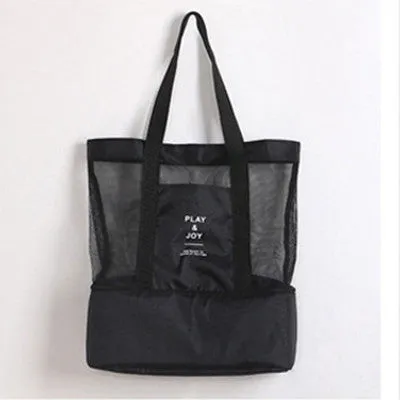 Large Thermal Insulation Cooler Bag women's handbag  multifunctional insulation package 2 Layers Food portable