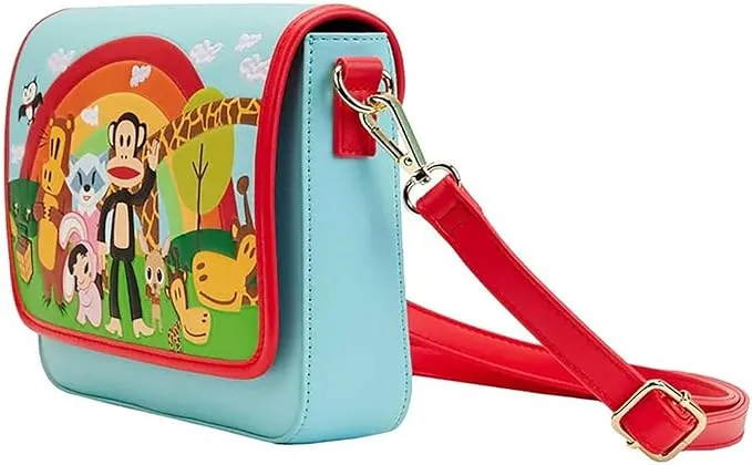 Loungefly Paul Frank Rainbow Group Faux Leather Crossbody Bag