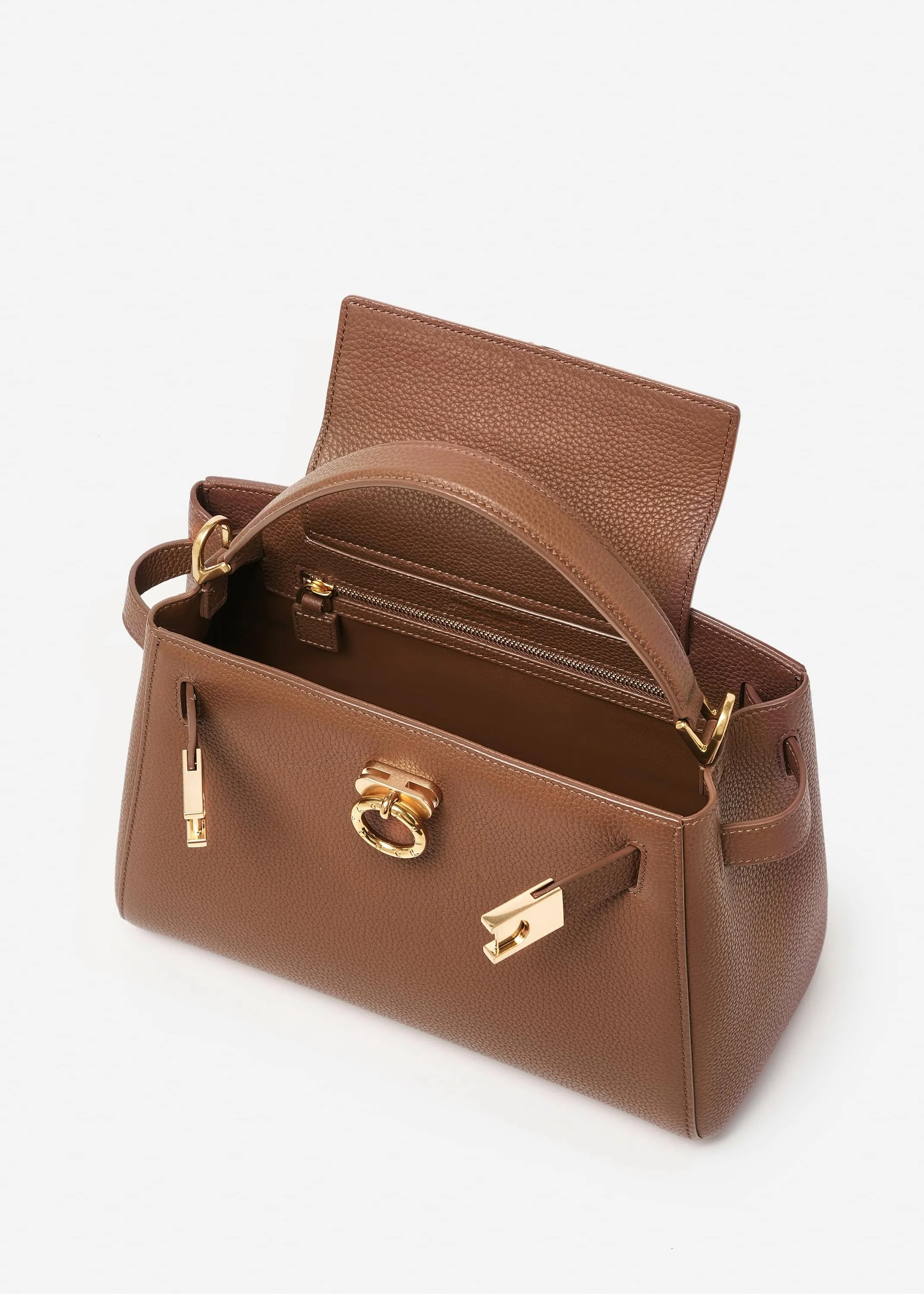 Madison Top Handle Bag - Pebbled