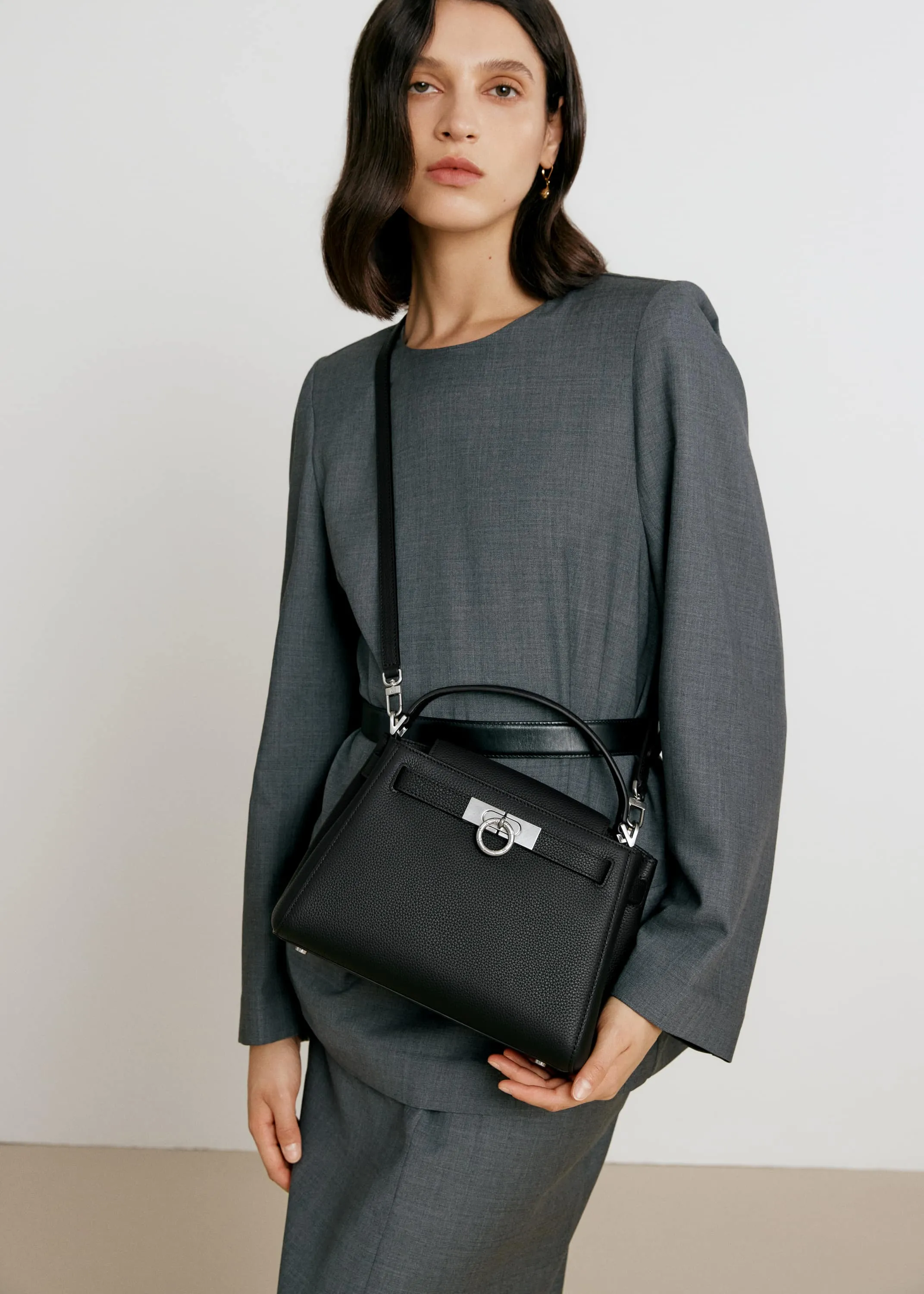 Madison Top Handle Bag - Pebbled