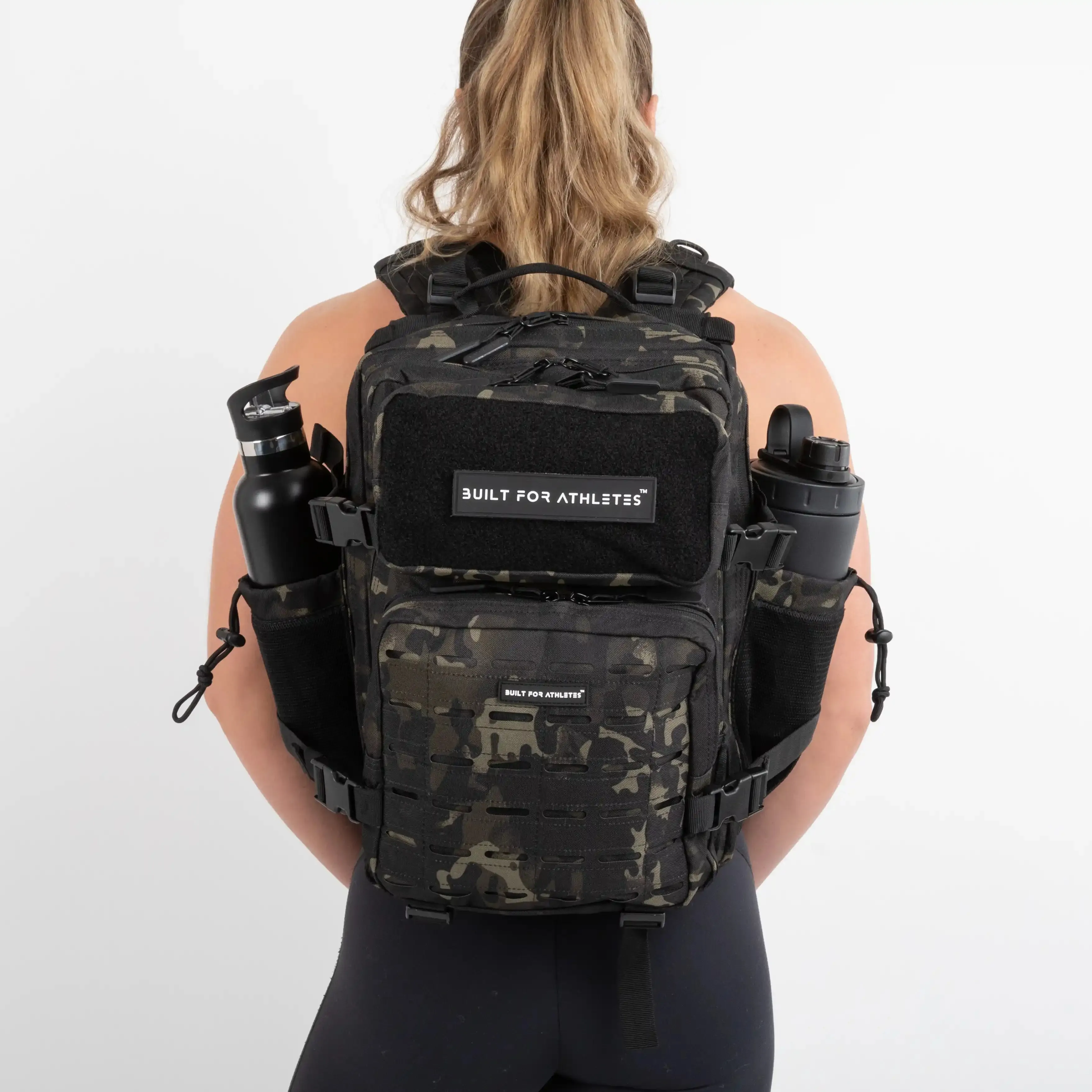 Medium Black Camo Gym Backpack