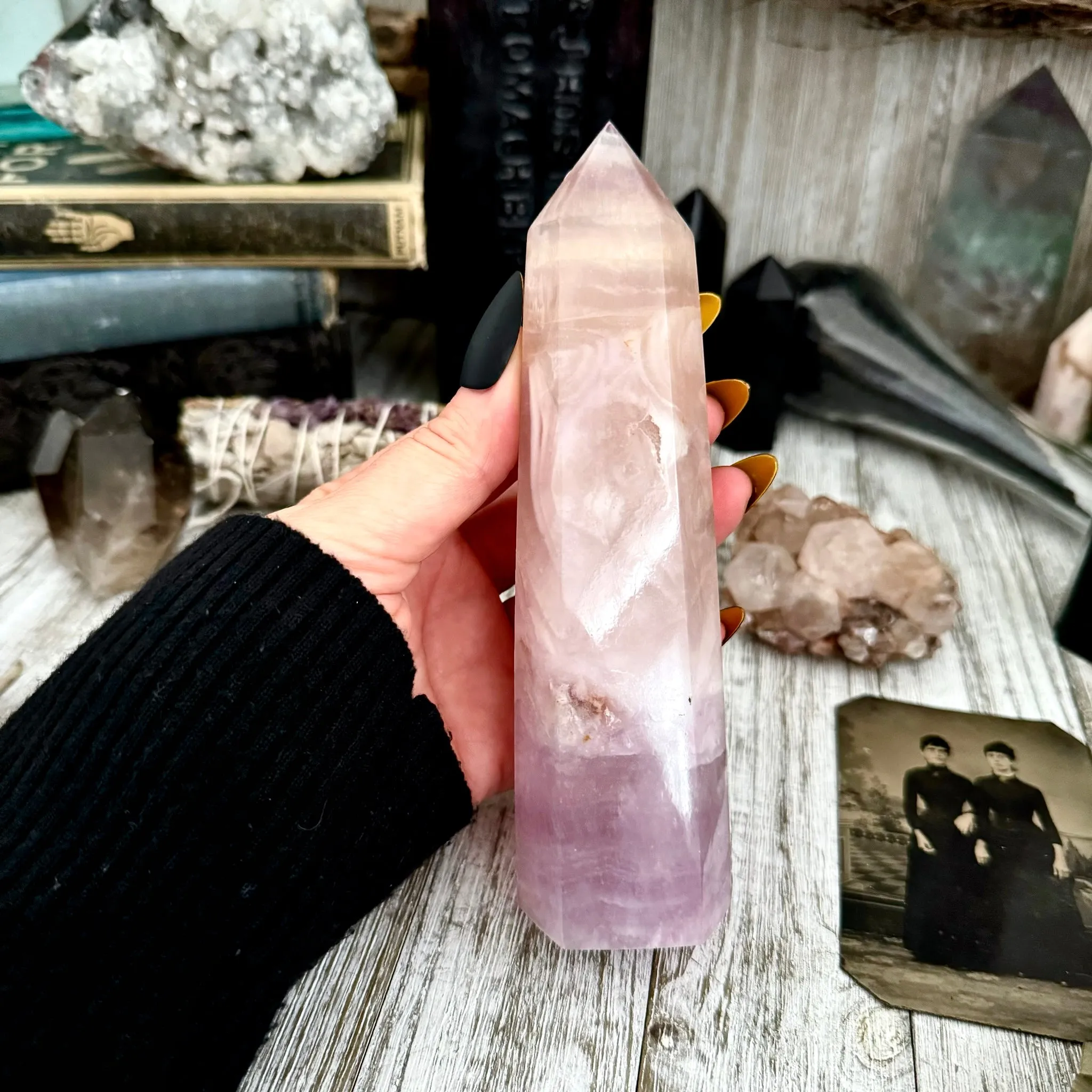 Purple Fluorite Crystal Crystal Point Self Standing / FoxlarkCrystals