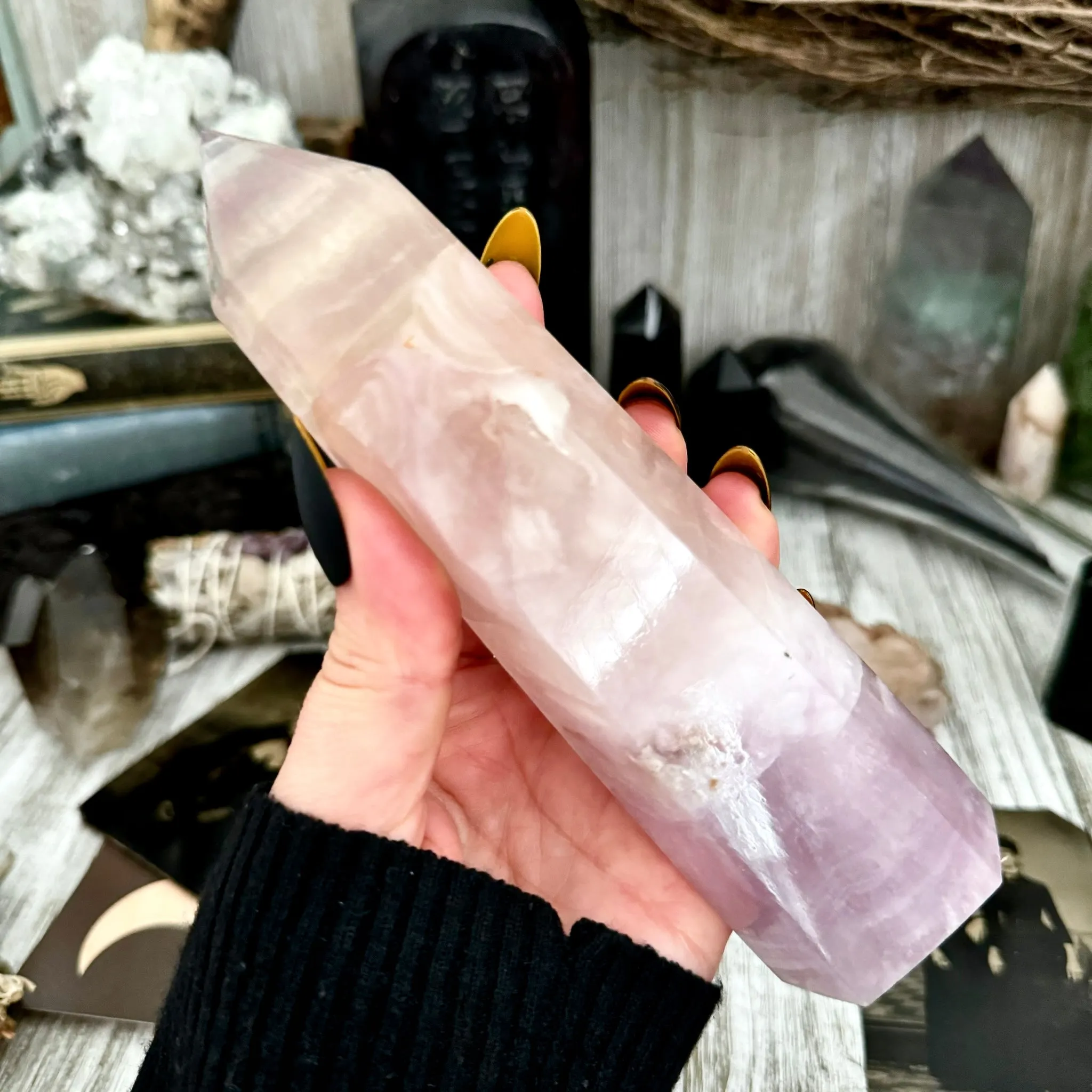 Purple Fluorite Crystal Crystal Point Self Standing / FoxlarkCrystals