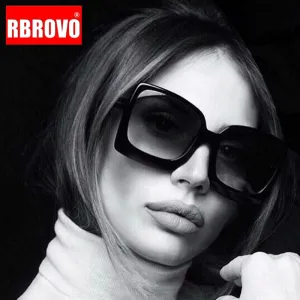 RBROVO 2020 Oversized Sunglasses Women Vintage Sun Glasses for Women/Men Luxury Sunglasses Women Mirror Oculos De Sol Feminino