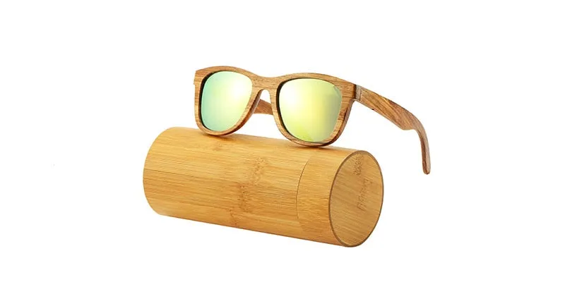 Real Zebra Wood Sunglasses Polarized Handmade Bamboo Mens Sunglass Sun glasses Men