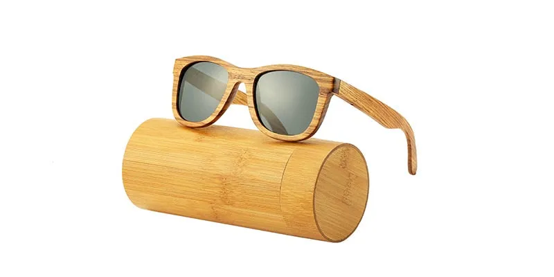 Real Zebra Wood Sunglasses Polarized Handmade Bamboo Mens Sunglass Sun glasses Men