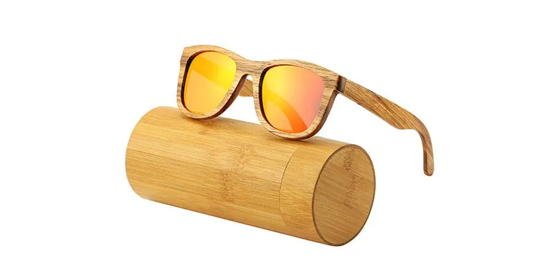 Real Zebra Wood Sunglasses Polarized Handmade Bamboo Mens Sunglass Sun glasses Men