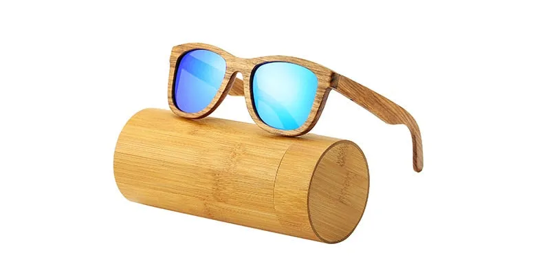 Real Zebra Wood Sunglasses Polarized Handmade Bamboo Mens Sunglass Sun glasses Men