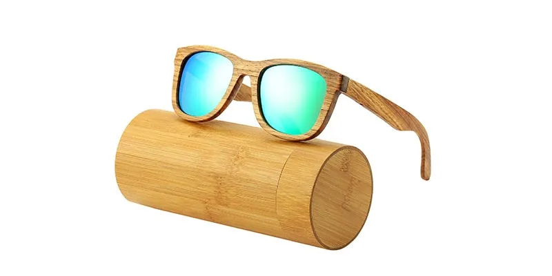 Real Zebra Wood Sunglasses Polarized Handmade Bamboo Mens Sunglass Sun glasses Men