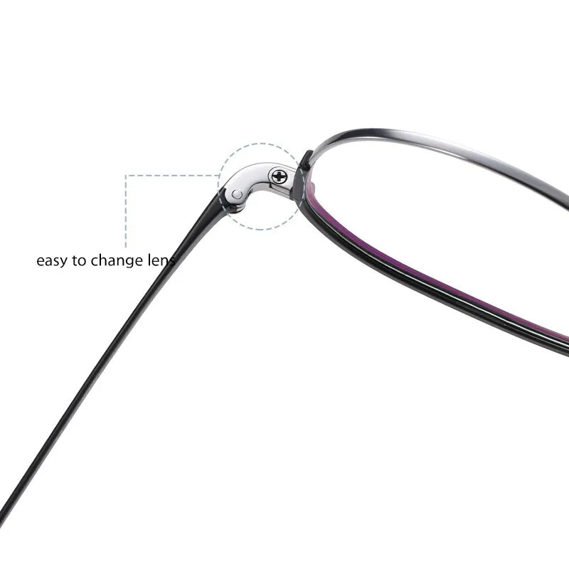 Reven Jate Unisex Full Rim Round Acetate Titanium Frame Eyeglasses YJ2039