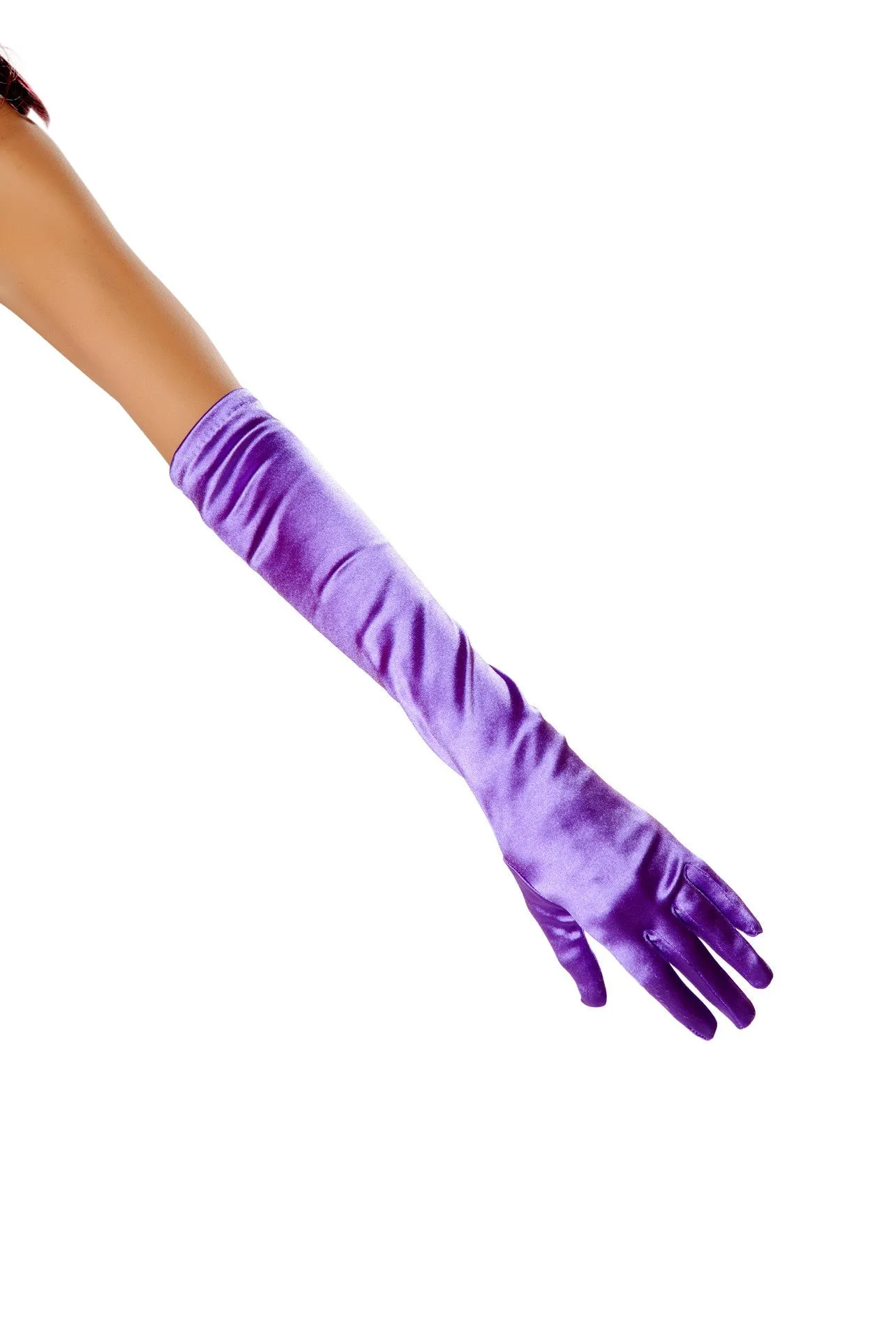 Roma Stretch Satin Gloves  - Costume Accessory