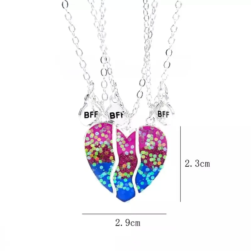 Shimmering BFF Pendant 3 in 1