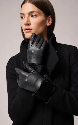 SOIA&KYO DEMY-N - Leather Gloves With Knit Lining