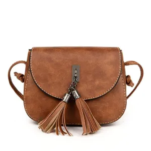 Tassel Mini Retro Flap Fashion Leather Messenger Shoulder Bag