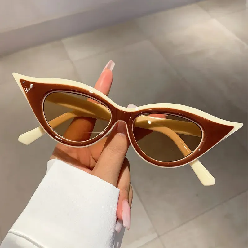 TEEK - Contrast Cat Eye Shade Sunglasses