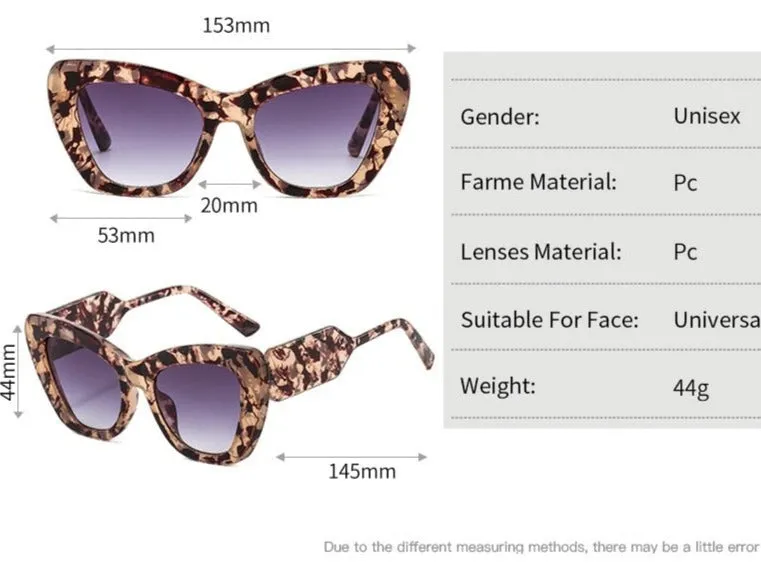 TEEK - Cross Contrast Cat Eye Sunglasses