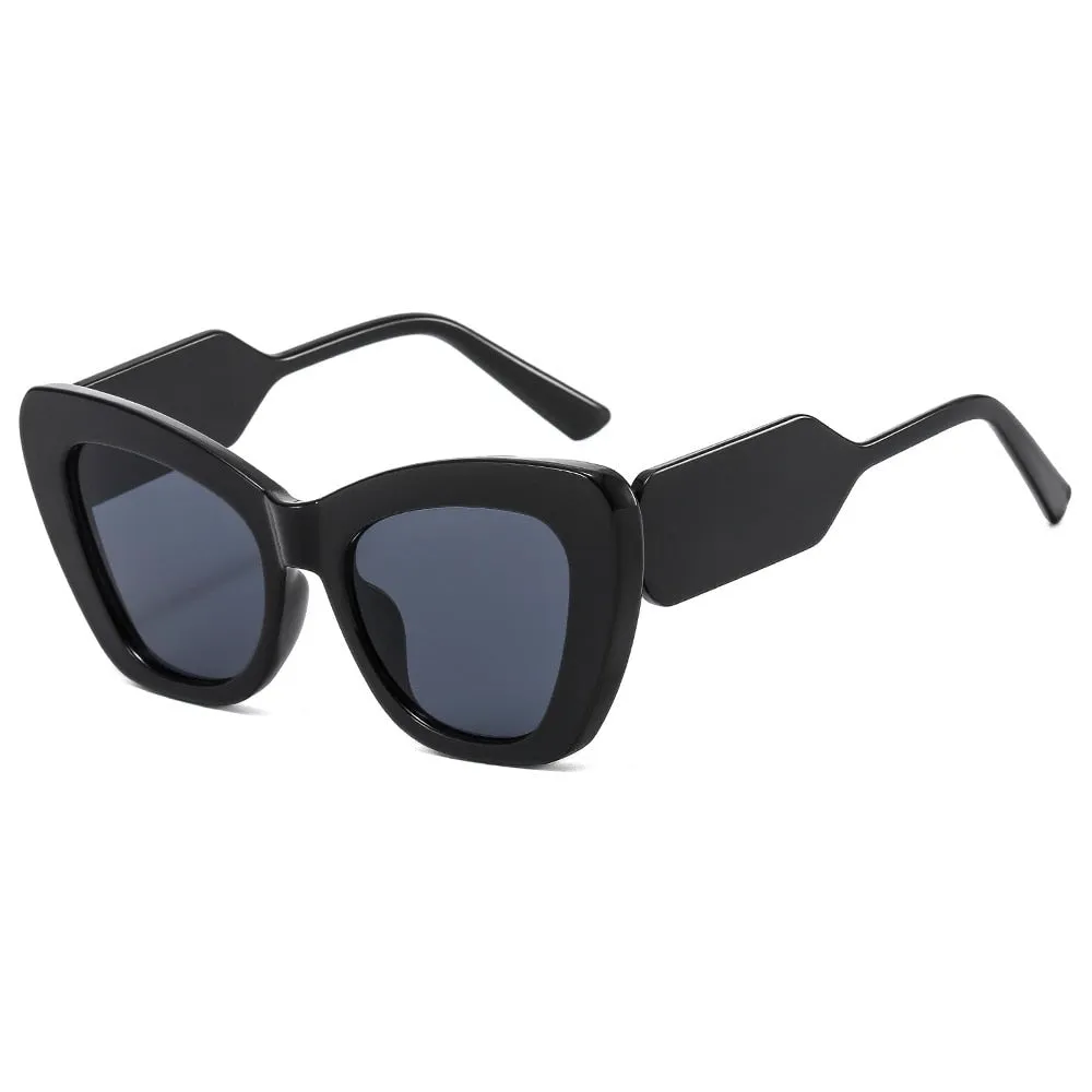 TEEK - Cross Contrast Cat Eye Sunglasses