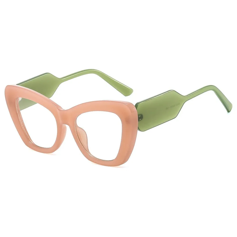 TEEK - Cross Contrast Cat Eye Sunglasses