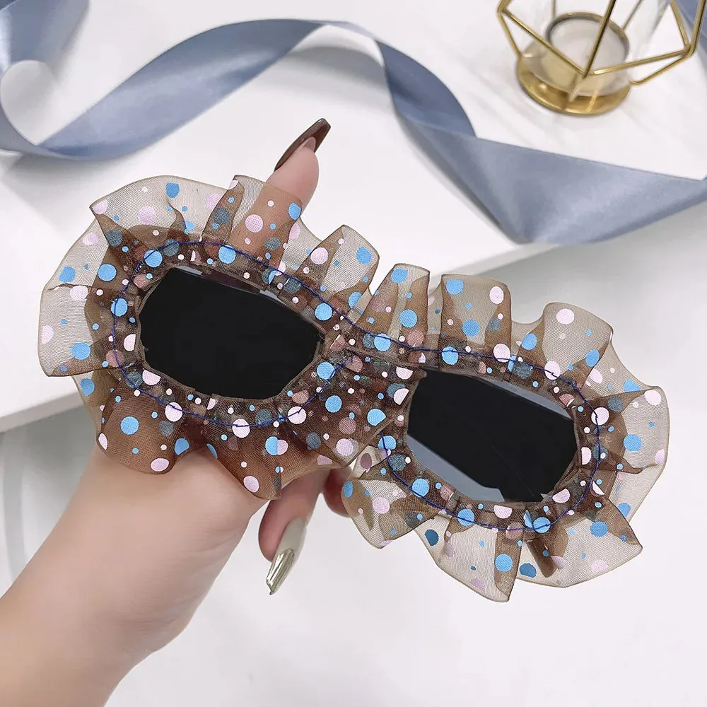 TEEK - Polka-Dot Ruffle Sunglasses