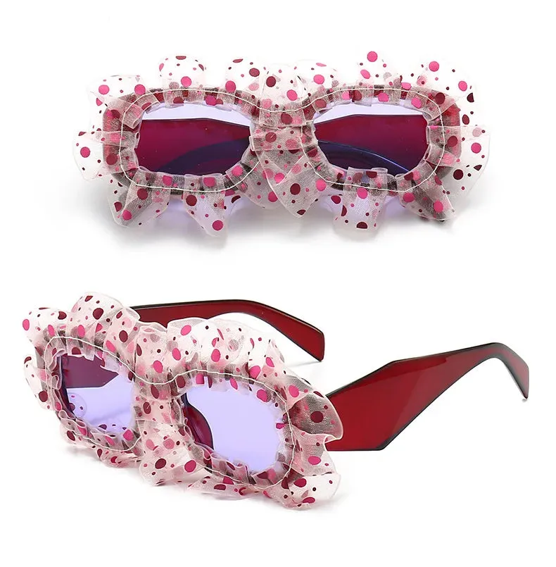 TEEK - Polka-Dot Ruffle Sunglasses