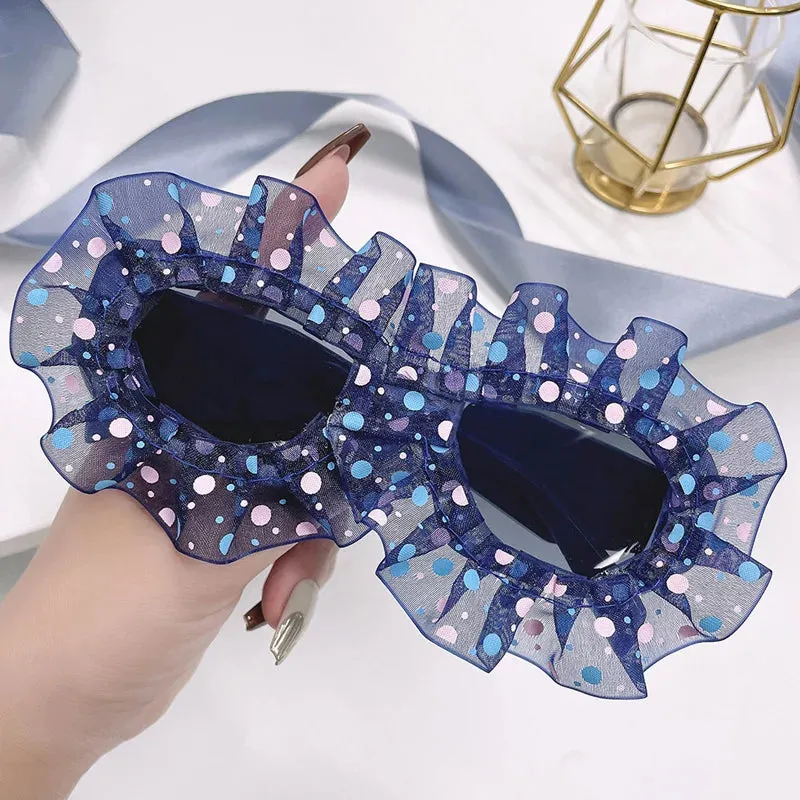 TEEK - Polka-Dot Ruffle Sunglasses