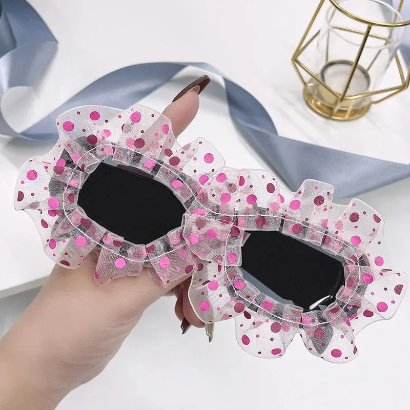 TEEK - Polka-Dot Ruffle Sunglasses