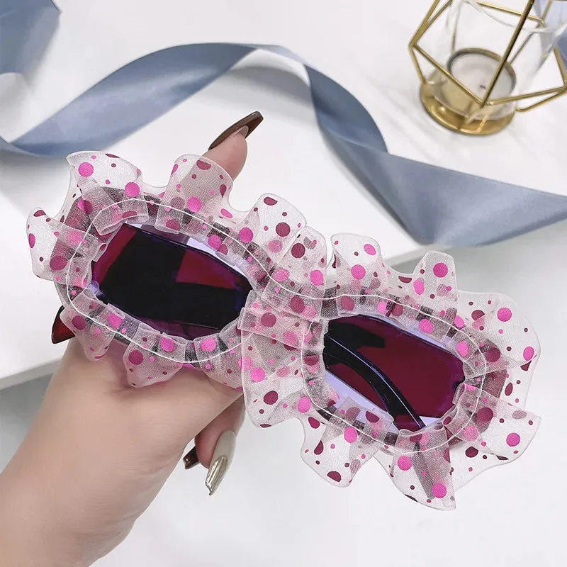 TEEK - Polka-Dot Ruffle Sunglasses