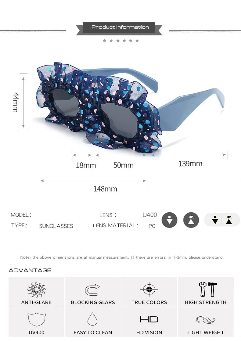 TEEK - Polka-Dot Ruffle Sunglasses