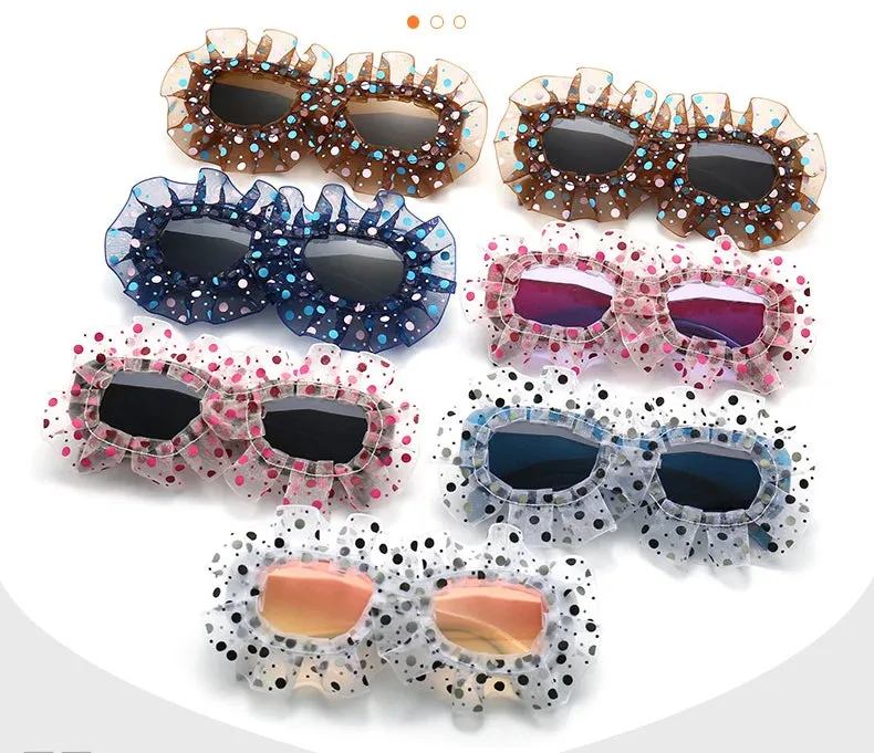 TEEK - Polka-Dot Ruffle Sunglasses