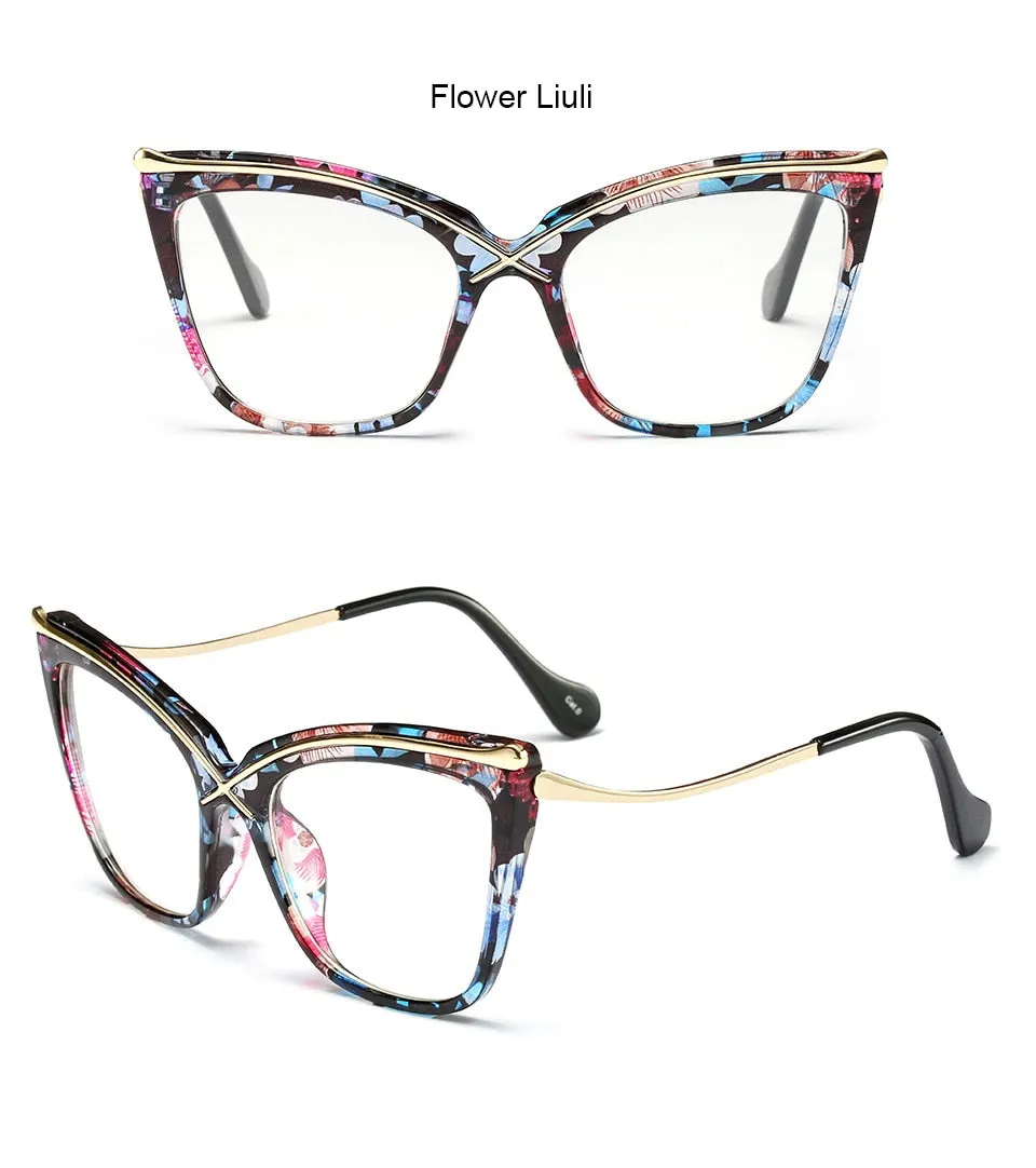 TEEK - Vintage Flower Cat Eyeglasses